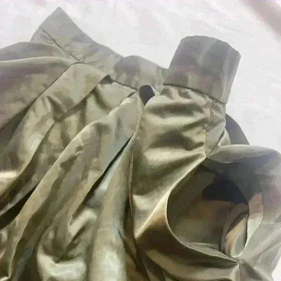 Banana Republic Size 4 Women’s Pleated Pocket Dress Olive Green - Picture 8 of 9